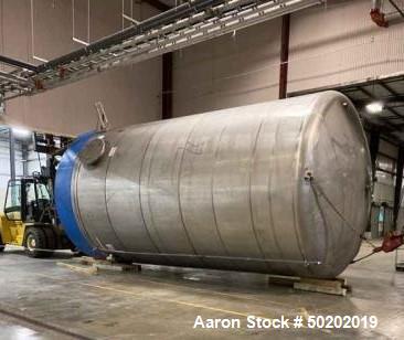 Used- L'Hoir 24,000 Gallon (20k imperial gallon) 304 Vertical Stainless Steel Ta