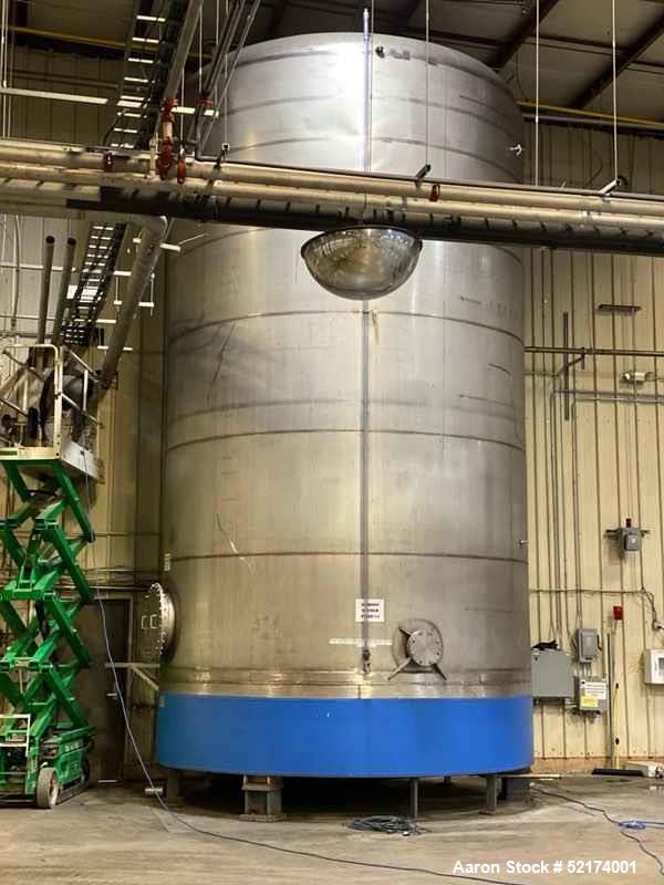 Used-24,000 gallon Vertical Stainless Steel Holding Tank