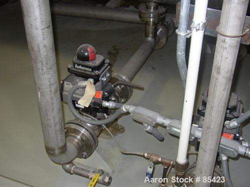 USED: Letco tank, 10,000 gallon, 304L stainless steel, horizontal. 96" diameter x 334" straight side, dished ends. Internal rated 14.9 psi at 250 deg F. Openings: top (4) 3", (4) 3" tri clamp, (4) 4"...