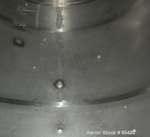 USED: Letco tank, 10,000 gallon, 304L stainless steel, horizontal. 96" diameter x 334" straight side, dished ends. Internal rated 14.9 psi at 250 deg F. Openings: top (4) 3", (4) 3" tri clamp, (4) 4"...