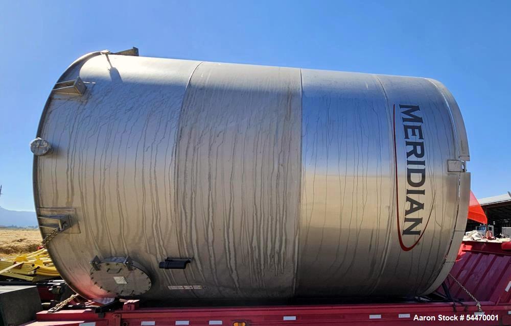 Unused Meridian 20,000 Gallon Stainless Steel Tank | 304SS Vertical Storage Vessel