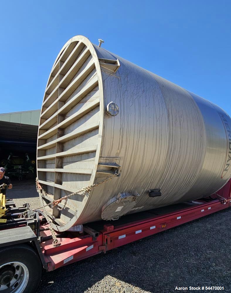 Unused Meridian 20,000 Gallon Stainless Steel Tank | 304SS Vertical Storage Vessel