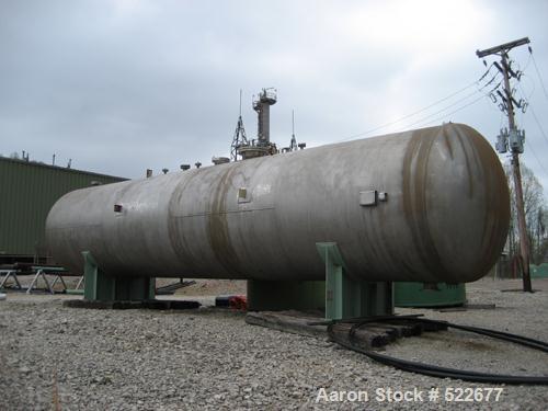 Used Missouri Tank and Boiler Tank, 13,536 Gallon, Stainless Steel, Horizontal. Approximately 8' diameter x 36' long, dished ends. 19/32" wall thickness throughout. Tank is rated for 180# at 200 F. M...