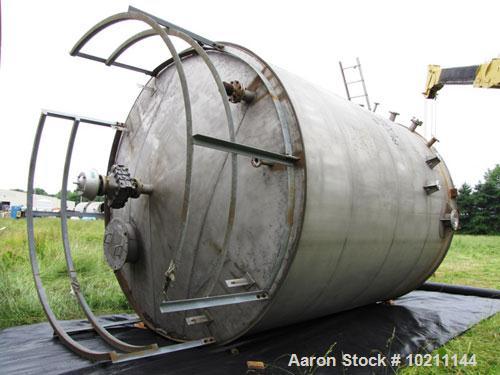 Used-12,000 Gallon Modern Welding Stainless Steel Tank.  Tank and nozzles 304 stainless steel.  12'0" Diameter x 15'0" strai...
