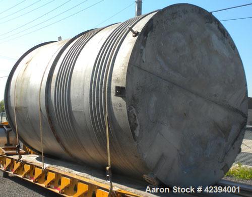 Used Modern Welding Company Tank, 9000 gallon, 304 stainless steel, vertical. Approximate 120" diameter x 184" straight side, dished top, flat bottom. Internal rated 5 psi at 150 deg F. (2) Approxima...