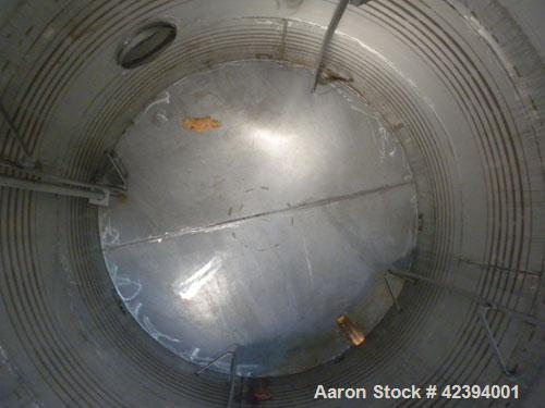 Used Modern Welding Company Tank, 9000 gallon, 304 stainless steel, vertical. Approximate 120" diameter x 184" straight side, dished top, flat bottom. Internal rated 5 psi at 150 deg F. (2) Approxima...