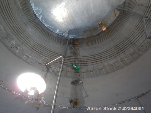 Used Modern Welding Company Tank, 9000 gallon, 304 stainless steel, vertical. Approximate 120" diameter x 184" straight side, dished top, flat bottom. Internal rated 5 psi at 150 deg F. (2) Approxima...