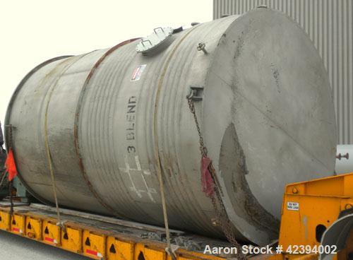 Used Modern Welding Company Tank, 9000 gallon, 304 stainless steel, vertical. Approximate 120" diameter x 184" straight side, dished top, flat bottom. Internal rated 5 psi at 150 deg F. (2) Approxima...