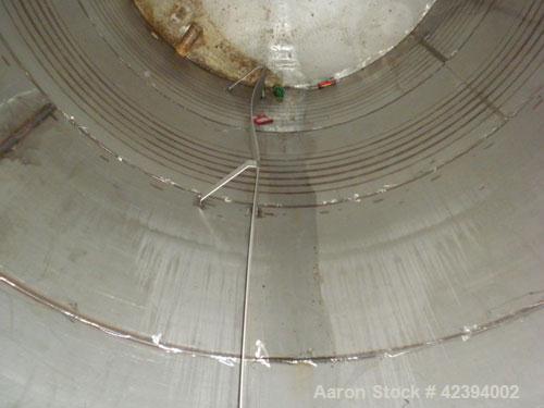 Used Modern Welding Company Tank, 9000 gallon, 304 stainless steel, vertical. Approximate 120" diameter x 184" straight side, dished top, flat bottom. Internal rated 5 psi at 150 deg F. (2) Approxima...