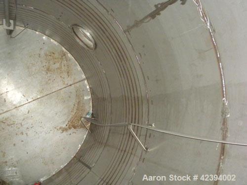 Used Modern Welding Company Tank, 9000 gallon, 304 stainless steel, vertical. Approximate 120" diameter x 184" straight side, dished top, flat bottom. Internal rated 5 psi at 150 deg F. (2) Approxima...