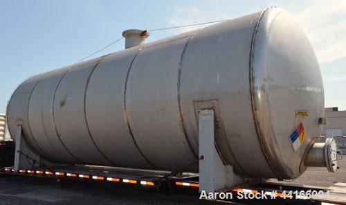 Used Modern Welding Pressure Tank, 25,000 Gallons, 304L Stainless Steel, Horizontal. 138" Diameter x 360" straight side, ASME dished heads. Internal rated 38 psi at -20 to 250 degrees F.. Openings to...