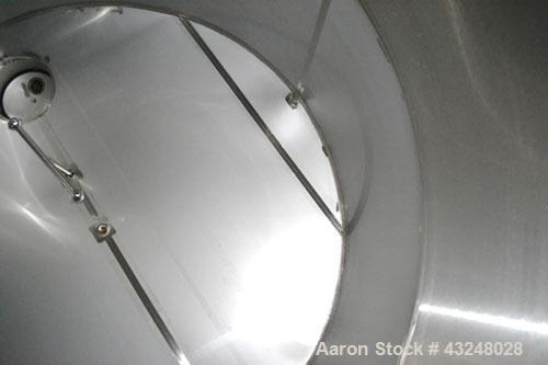 Used Mueller Tank, 6000 Gallon, Model DF, 304 Stainless Steel, Vertical. Approximate 118" diameter x 126" straight side. Off center coned top, sloped bottom. (1) 46” Section of dimple jacket on the s...