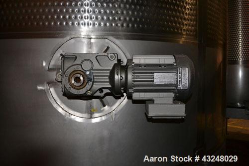 Used Mueller Tank, 6000 Gallon, Model DF, 304 Stainless Steel, Vertical. Approximate 118" diameter x 126" straight side. Off center coned top, sloped bottom. (1) 46” Section of dimple jacket on the s...