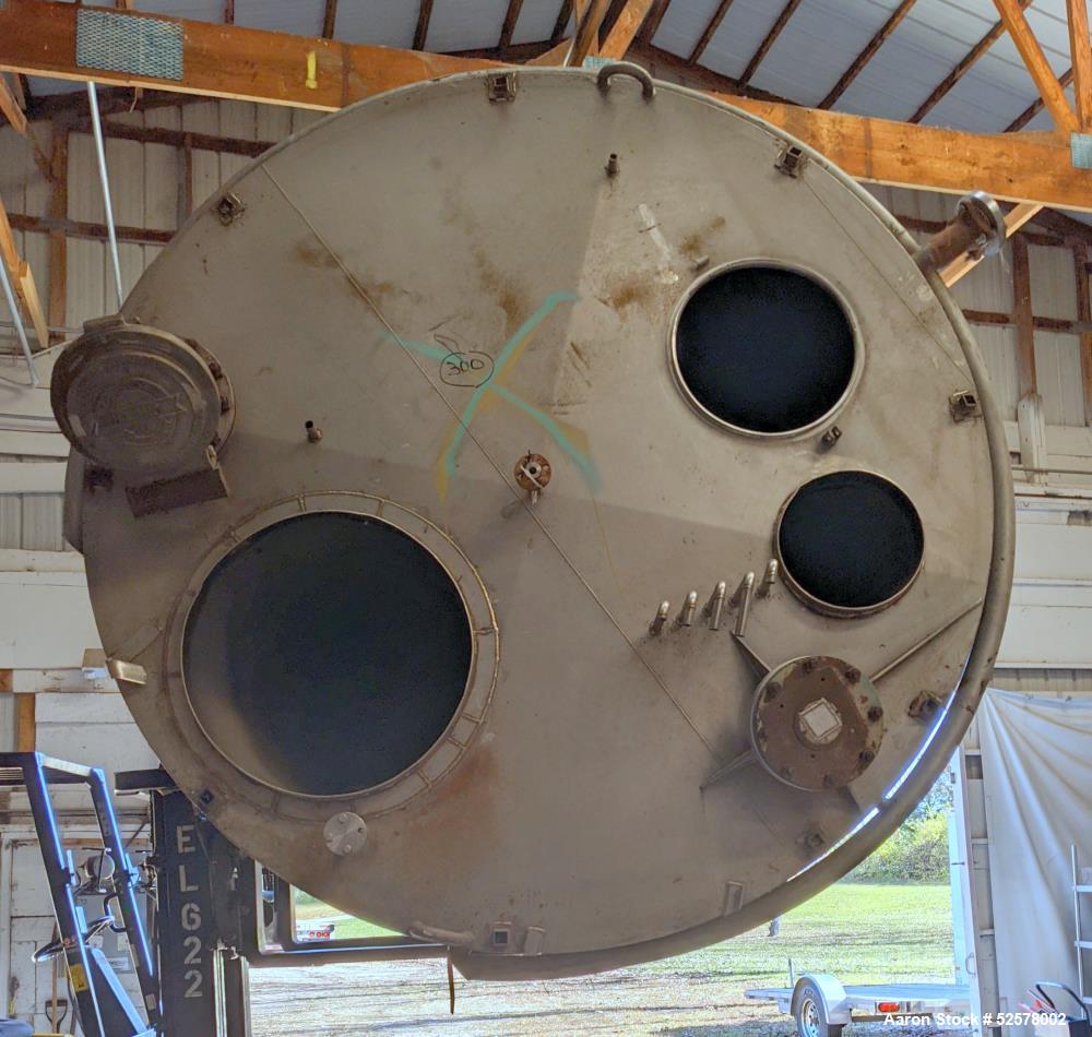 Used- Mueller 5,000 Gallon Serum Surge Tank, Model DS, 304 Stainless Steel, Vertical. Approximate 96" diameter x 158" straig...