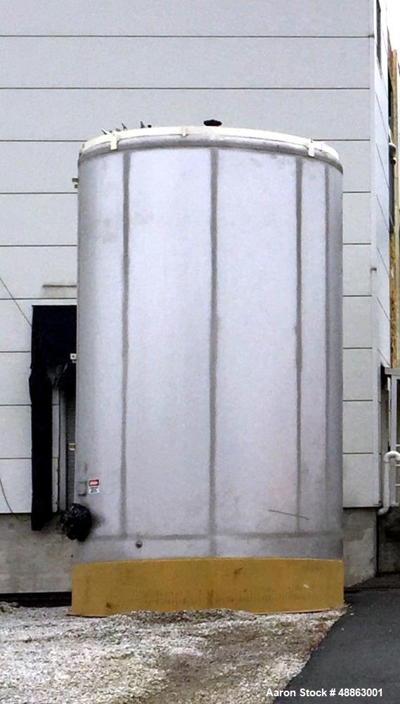 Used Mueller Tank, 15,000 Gallon, Model "D", 304 Stainless Steel, Vertical.
