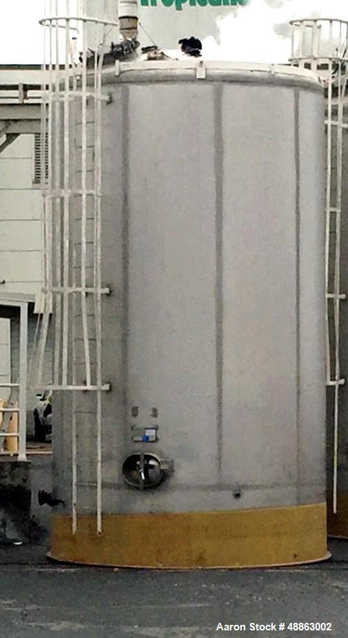 Used Mueller Tank, 15,000 Gallon, Model "D", 304 Stainless Steel, Vertical.