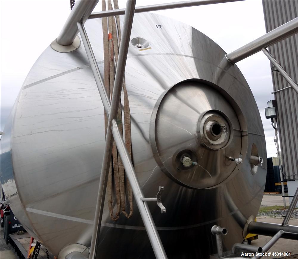 Unused- Mueller Tank, 6000 Gallon, Model "F" Fermenter Blend Tank-Non-Jacketed. 304 Stainless Steel Construction.  136" Inner Diameter x 75" Straight Side.  Vertical, Dished Top and Cone Bottom.  Ins...