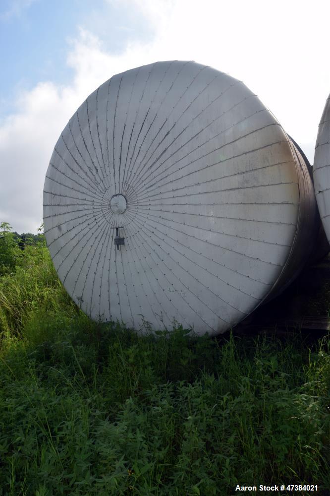 Used Mueller Tank, 45,000 Gallon, Model F, 304L Stainless Steel, Horizontal. Approximate 148-1/2" diameter x 564" straight side, dished heads. Shell & heads are 0.25" thick. Internal rated 9 psi at 3...