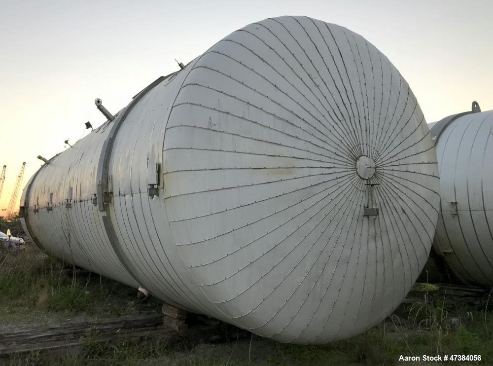 Used Mueller Tank, 45,000 Gallon, Model H, 316L Stainless Steel, Horizontal. Approximate 148-1/2" diameter x 564" straight side, dished heads. Shell & heads are 0.25" thick. Internal rated 9 psi at 3...