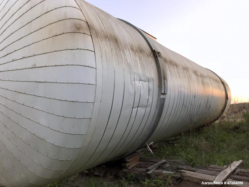 Used Mueller Tank, 45,000 Gallon, Model H, 316L Stainless Steel, Horizontal. Approximate 148-1/2" diameter x 564" straight side, dished heads. Shell & heads are 0.25" thick. Internal rated 9 psi at 3...
