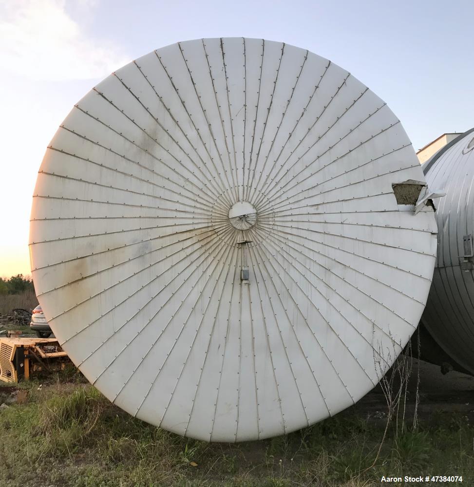 Used Mueller Tank, 45,000 Gallon, Model H, 316L Stainless Steel, Horizontal. Approximate 148-1/2" diameter x 564" straight side, dished heads. Shell & heads are 0.25" thick. Internal rated 9 psi at 3...