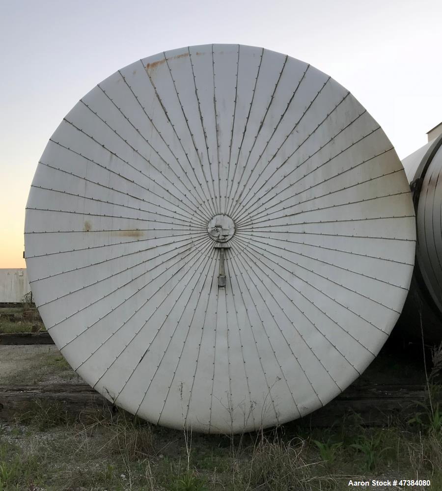 Used Mueller Tank, 45,000 Gallon, Model H, 316L Stainless Steel, Horizontal. Approximate 148-1/2" diameter x 564" straight side, dished heads. Shell & heads are 0.25" thick. Internal rated 9 psi at 3...