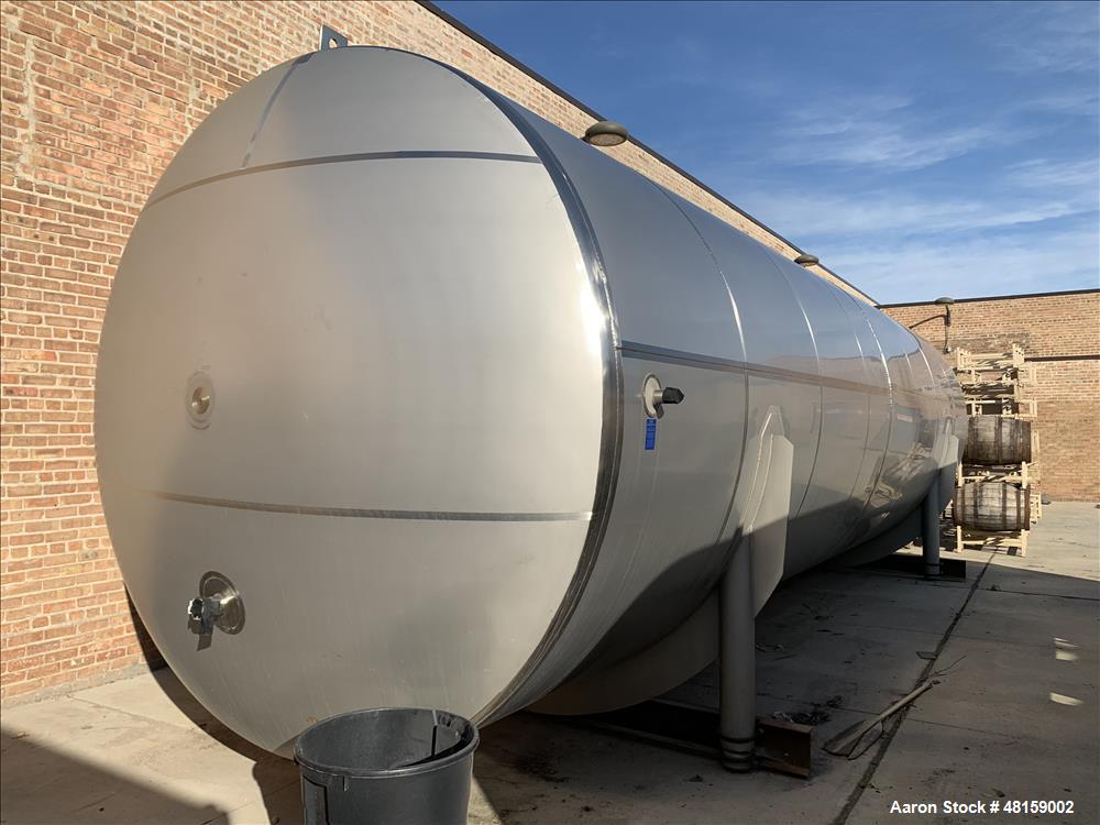 Used Mueller Approximate 16,800 Gallon Stainless Steel Horizontal Jacketed Tank