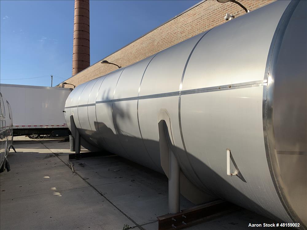 Used Mueller Approximate 16,800 Gallon Stainless Steel Horizontal Jacketed Tank