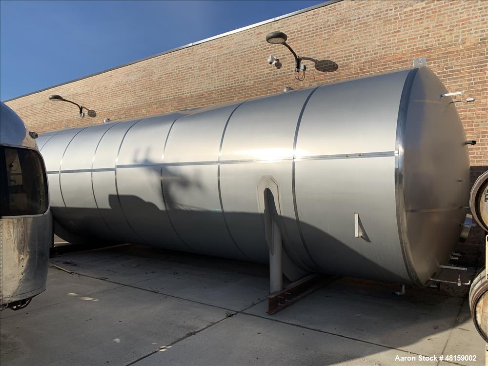 Used Mueller Approximate 16,800 Gallon Stainless Steel Horizontal Jacketed Tank