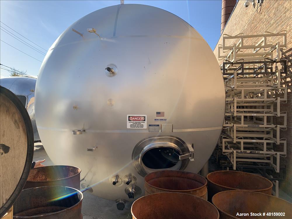 Used Mueller Approximate 16,800 Gallon Stainless Steel Horizontal Jacketed Tank