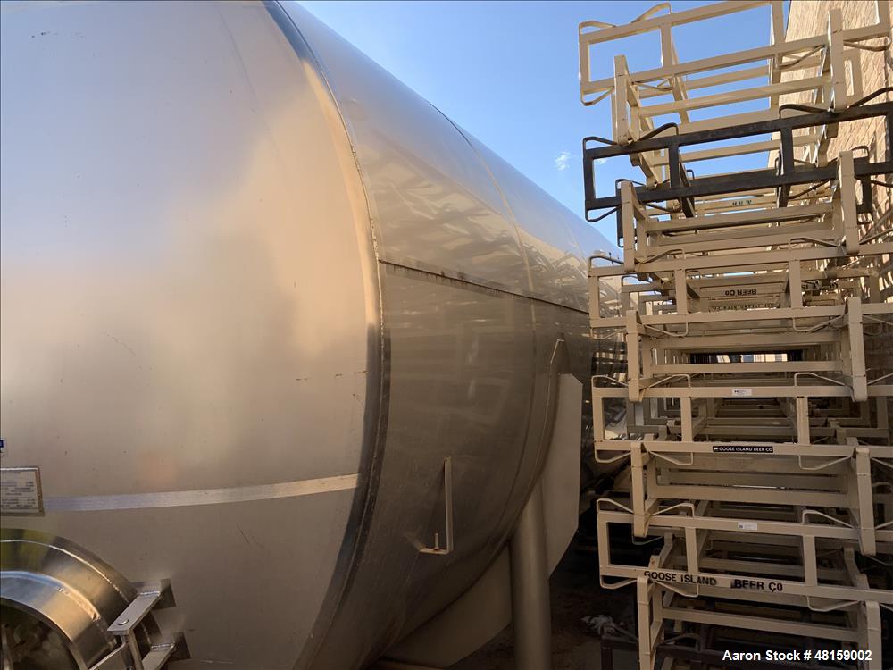 Used Mueller Approximate 16,800 Gallon Stainless Steel Horizontal Jacketed Tank