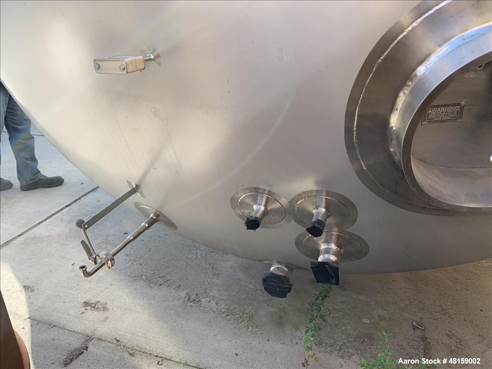 Used Mueller Approximate 16,800 Gallon Stainless Steel Horizontal Jacketed Tank