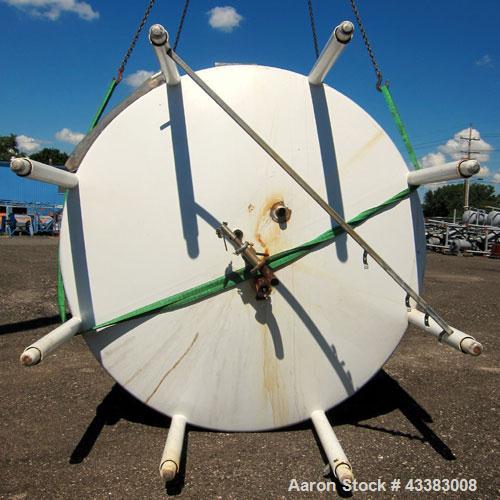 Used Mueller Tank, 5,000 Gallon, 304 Stainless Steel. Approximate 108” Diameter x approximate 125” straight side, dished top and bottom. 20 Cubic feet partial section of sidewall dimple jacket, cooli...