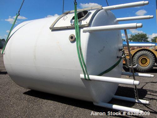 Used Mueller Tank, 5,000 Gallon, 304 Stainless Steel. Approximate 108” Diameter x approximate 125” straight side, dished top and bottom. 20 Cubic feet partial section of sidewall dimple jacket, cooli...