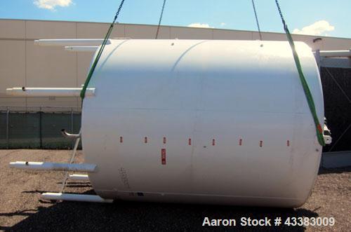 Used Mueller Tank, 5,000 Gallon, 304 Stainless Steel. Approximate 108” Diameter x approximate 125” straight side, dished top and bottom. 20 Cubic feet partial section of sidewall dimple jacket, cooli...