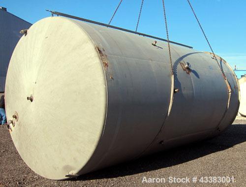 Used Mueller Silo Storage Tank, 10,000 Gallon, Model SVW, 304 Stainless Steel. 120” Diameter x approximate 220” straight side, dished top, sloped bottom. (0.759) Cubic feet of sidewall dimple jacket,...