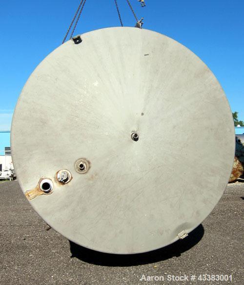 Used Mueller Silo Storage Tank, 10,000 Gallon, Model SVW, 304 Stainless Steel. 120” Diameter x approximate 220” straight side, dished top, sloped bottom. (0.759) Cubic feet of sidewall dimple jacket,...