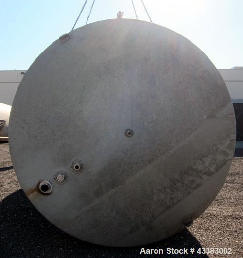 Used- Mueller Silo Storage Tank, 10,000 Gallon, Model SVW, Stainless Steel. 120” Diameter x approximate 220” straight side, ...