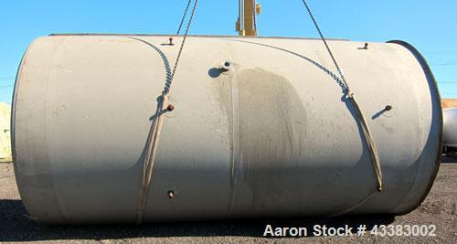 Used Mueller Silo Storage Tank, 10,000 Gallon, Model SVW, Stainless Steel. 120” Diameter x approximate 220” straight side, dished top, sloped bottom. (0.759) Cubic feet of sidewall dimple jacket, coo...