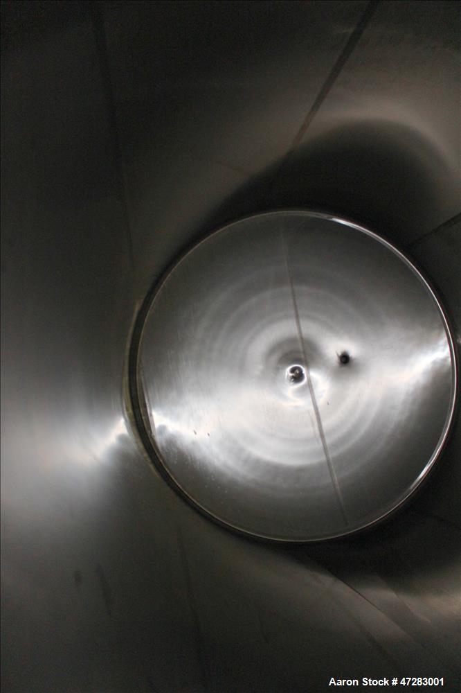 Used Mueller Silo Storage Tank, Approximate 10,500 Gallon, 316 Stainless Steel.