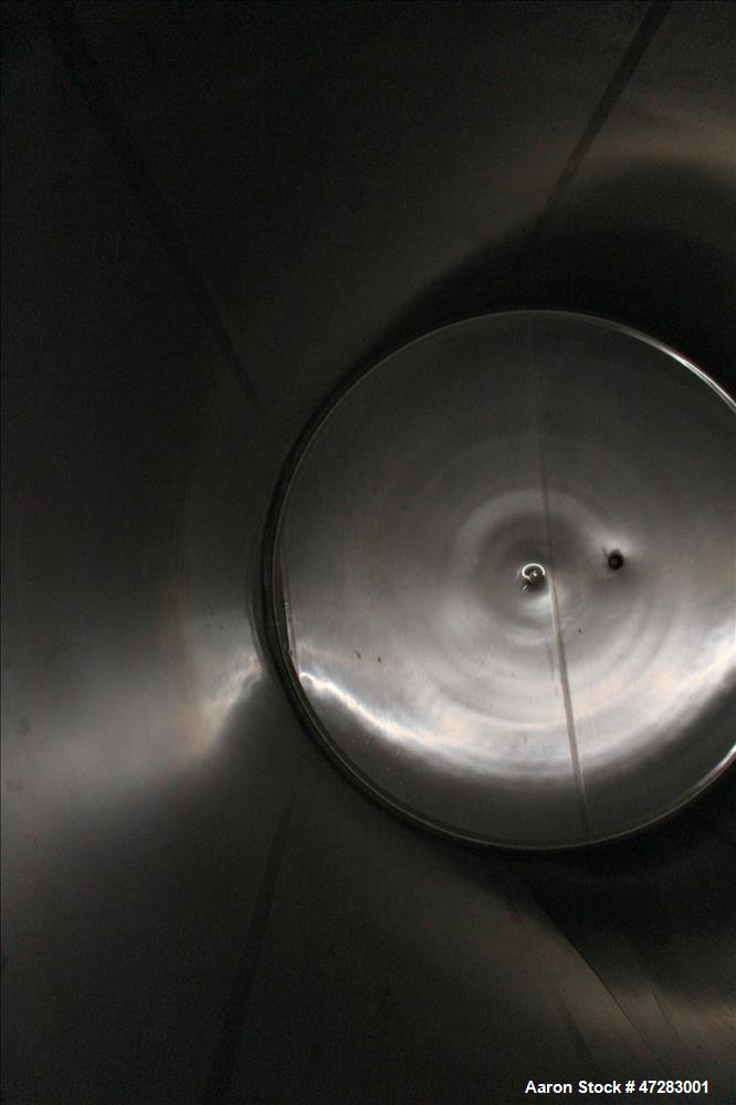 Used Mueller Silo Storage Tank, Approximate 10,500 Gallon, 316 Stainless Steel.