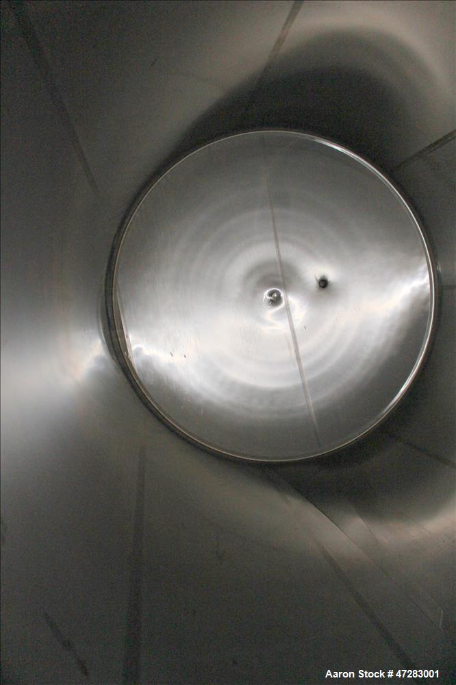 Used Mueller Silo Storage Tank, Approximate 10,500 Gallon, 316 Stainless Steel.