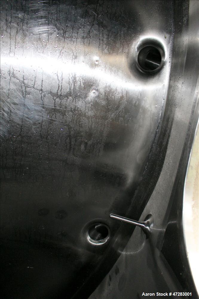 Used Mueller Silo Storage Tank, Approximate 10,500 Gallon, 316 Stainless Steel.