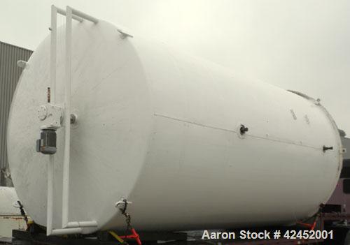 Used Mueller Silo Storage Tank, 10,000 Gallon, 304 Stainless Steel, Vertical. Approximately 120" diameter x 222" straight side, dish top, sloped bottom. Insulated with carbon steel sheathing. Jackete...