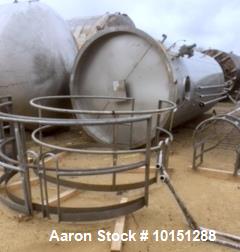 Used- Mueller 6000 Gallon Vertical Stainless Steel Jacketed Tank. Sanitary polished, interior, 7'4" diameter x 20' straight ...