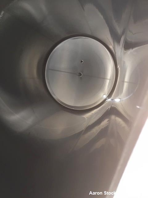 Used- Mueller 6000 Gallon Vertical 316 Stainless Steel Jacketed Tank. Sanitary polished, interior, 7'4" diameter x 20' strai...