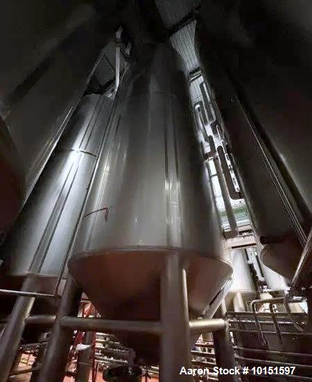 Used Mueller Stainless Steel 400 BBL Fermenter | Large Capacity Jacketed Tank