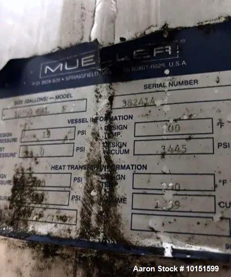 Mueller 400 BBL Cone Bottom Fermentation Tank | 16,600 Gallon Stainless Vessel