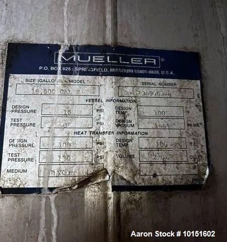 400 BBL Mueller Jacketed Fermentation Tank | Used Stainless Steel Brewery Vessel