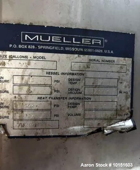 Large Capacity Mueller 16,600 Gallon Fermenter | 400 BBL Jacketed SS Tank